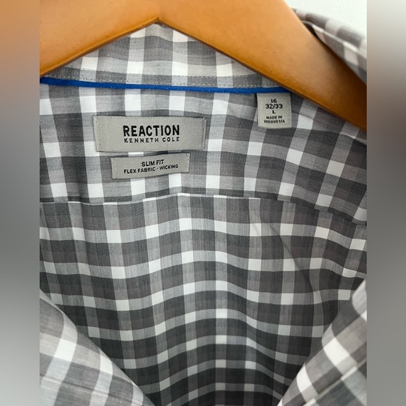 Kenneth Cole REACTION Men's Dress Shirt Slim Fit Techni-Cole Stretch - Picture 13 of 13